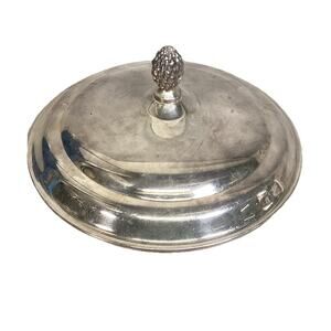 Sheffield Silver Co Pinecone Finial Serving Dish Replacement Lid 7.5"D